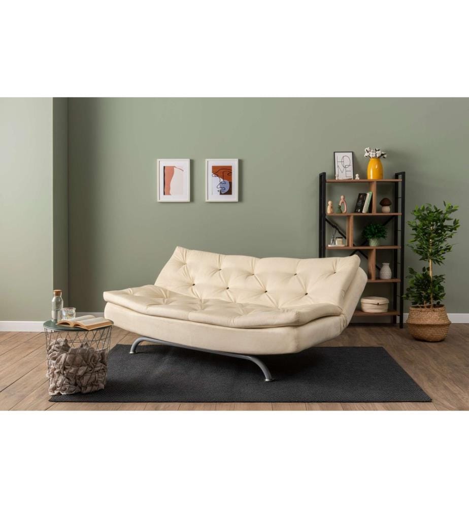 Divano letto Rivo 3 posti - Crema