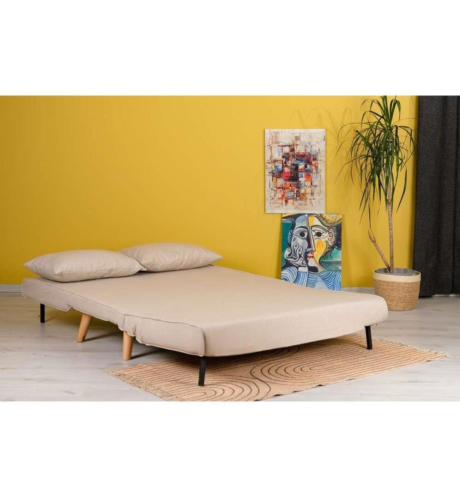 Divano letto Folde a 2 posti - Crema