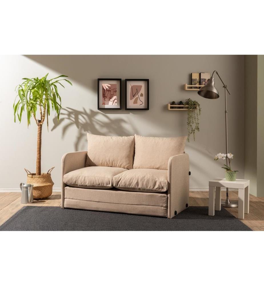 Divano-letto a 2 posti Saga - Beige
