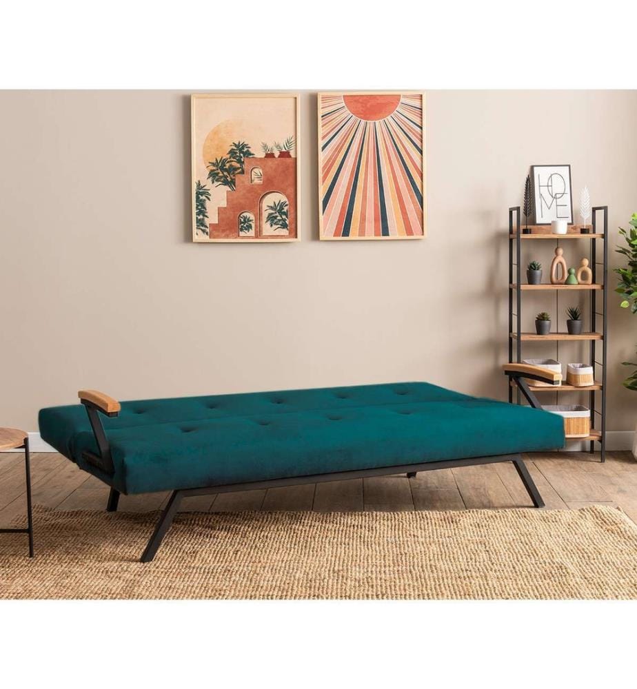 Divano-letto 3 posti Zven - Vert Pétrole