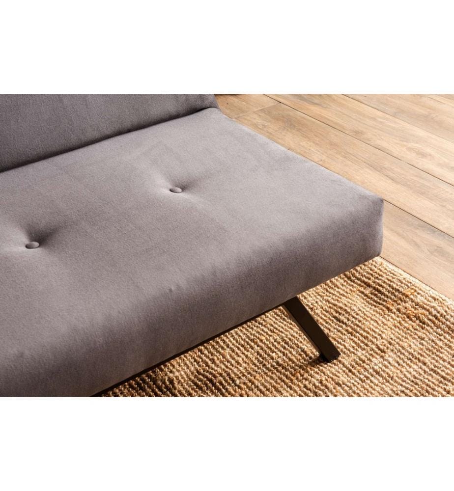 Divano letto a 3 posti Zola - Grigio