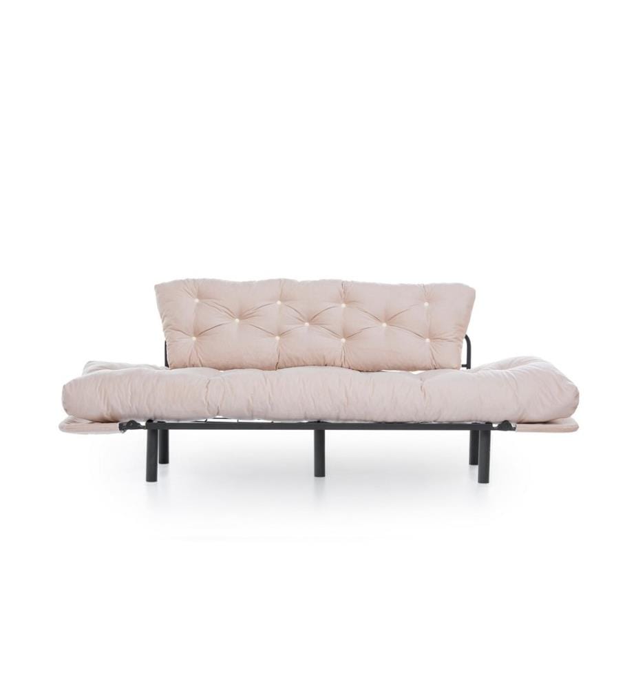 Divano letto a 3 posti Nitta - Crema