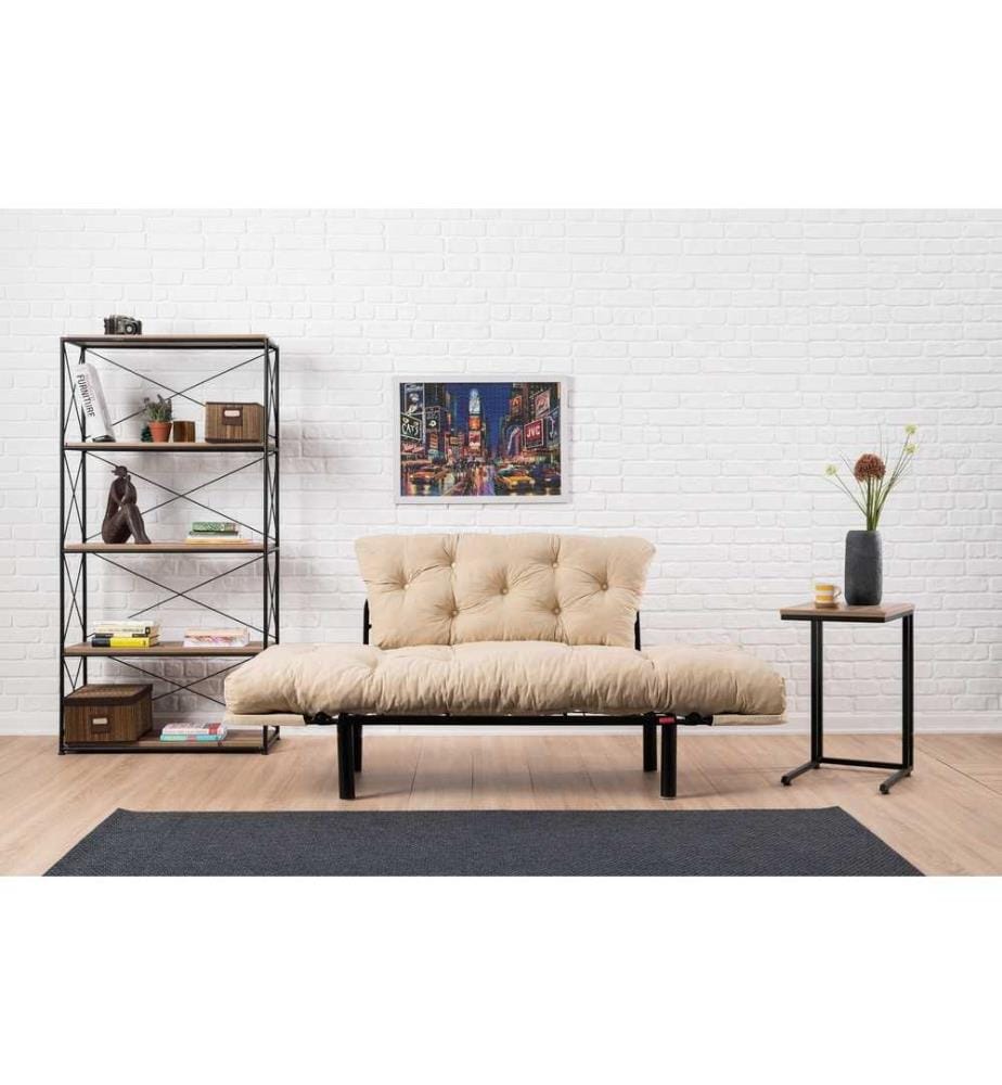 Divano letto a 2 posti Nitta - Crema