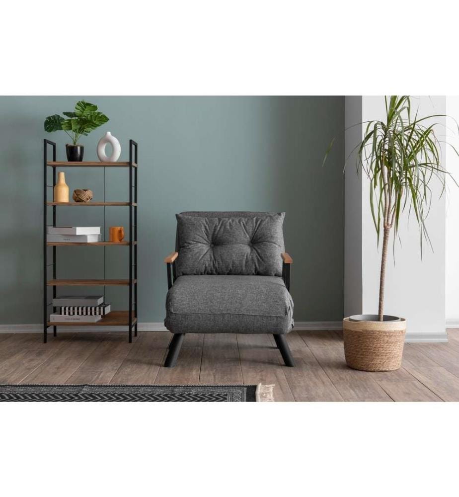 Divano letto a 1 posto Sando - Gris Clair
