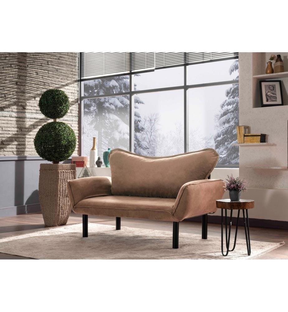 Divano letto a 2 posti Chatto - Marron Clair