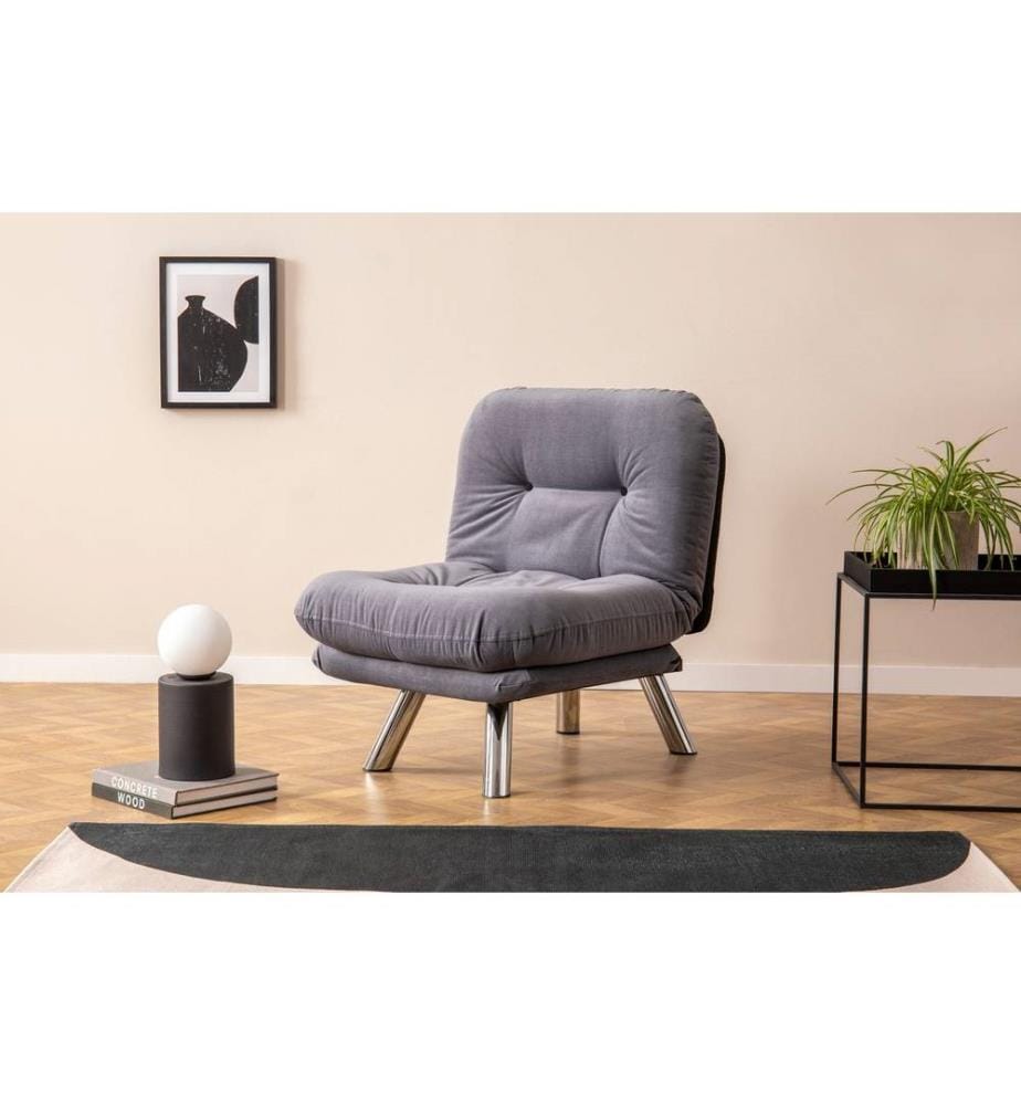 Divano letto 1 posto Misa - Grigio