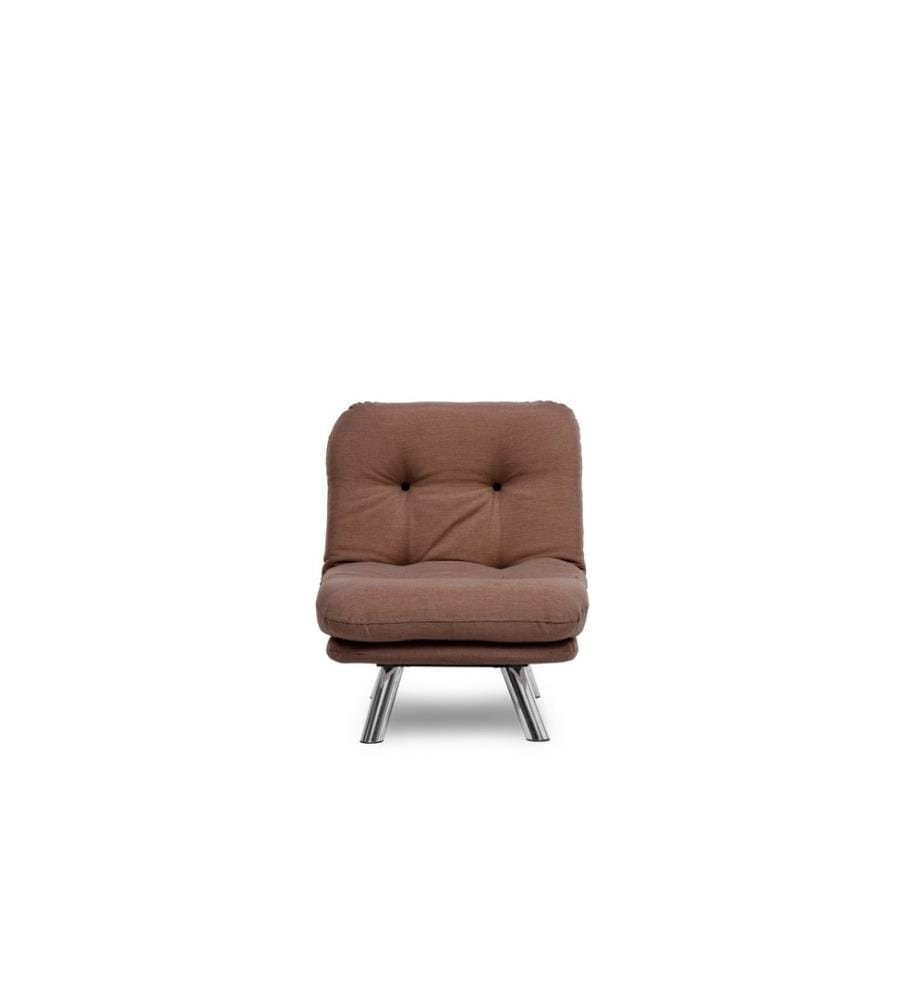 Divano-letto 1 posto Misa - Marron Clair