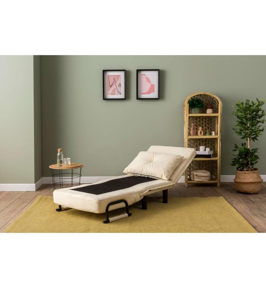 Divano letto a 1 posto Sento - Crema