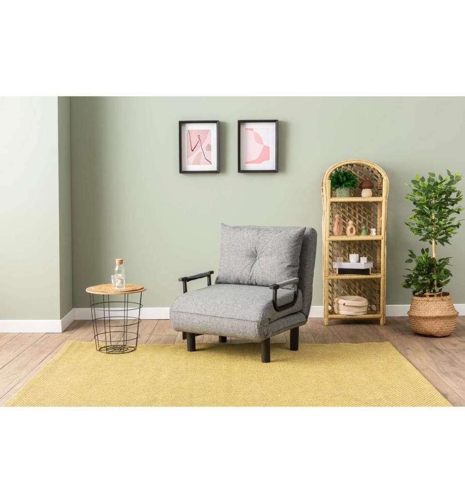 Divano letto a 1 posto Sento - Gris Clair