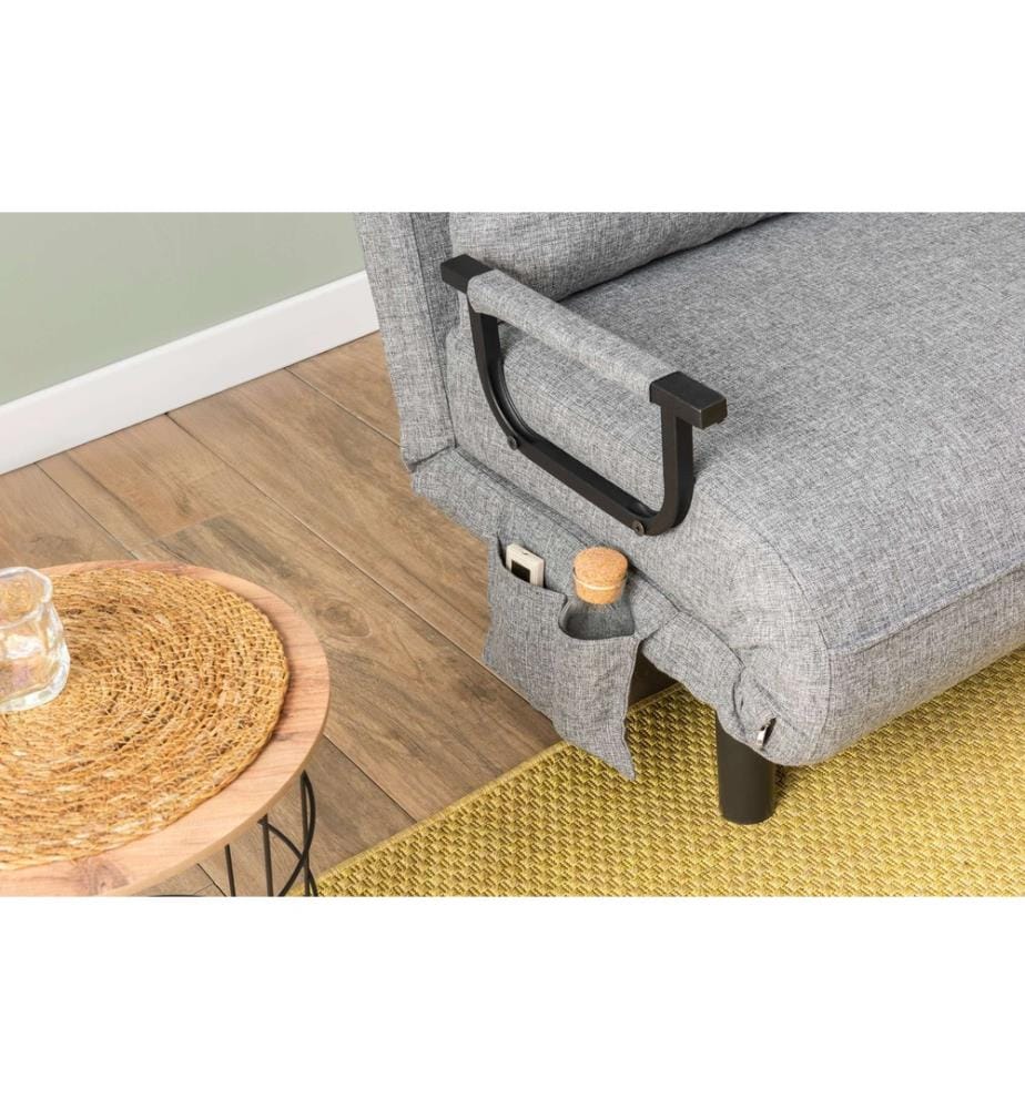Divano letto a 1 posto Sento - Gris Clair