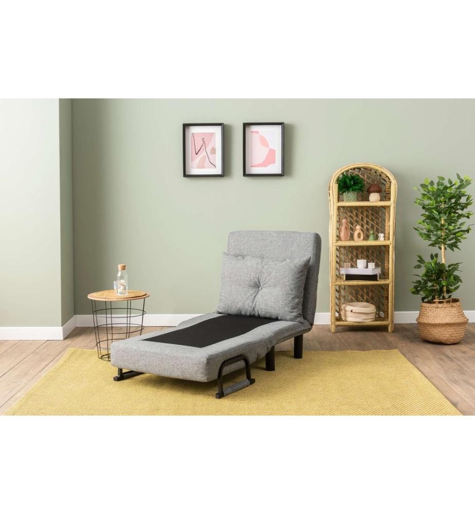 Divano letto a 1 posto Sento - Gris Clair