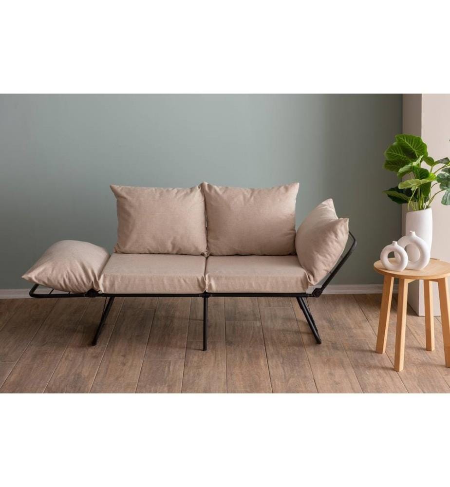Divano letto a 2 posti Viper - Crema