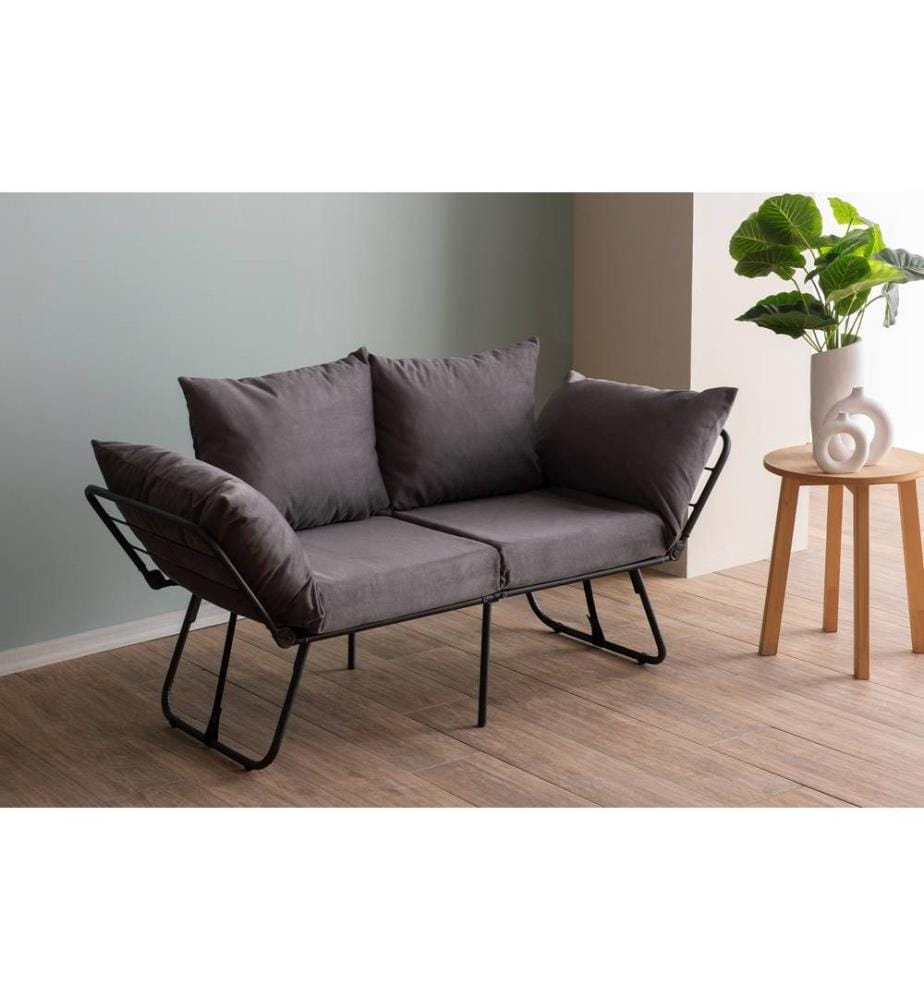 Divano letto a 2 posti Viper - Grigio