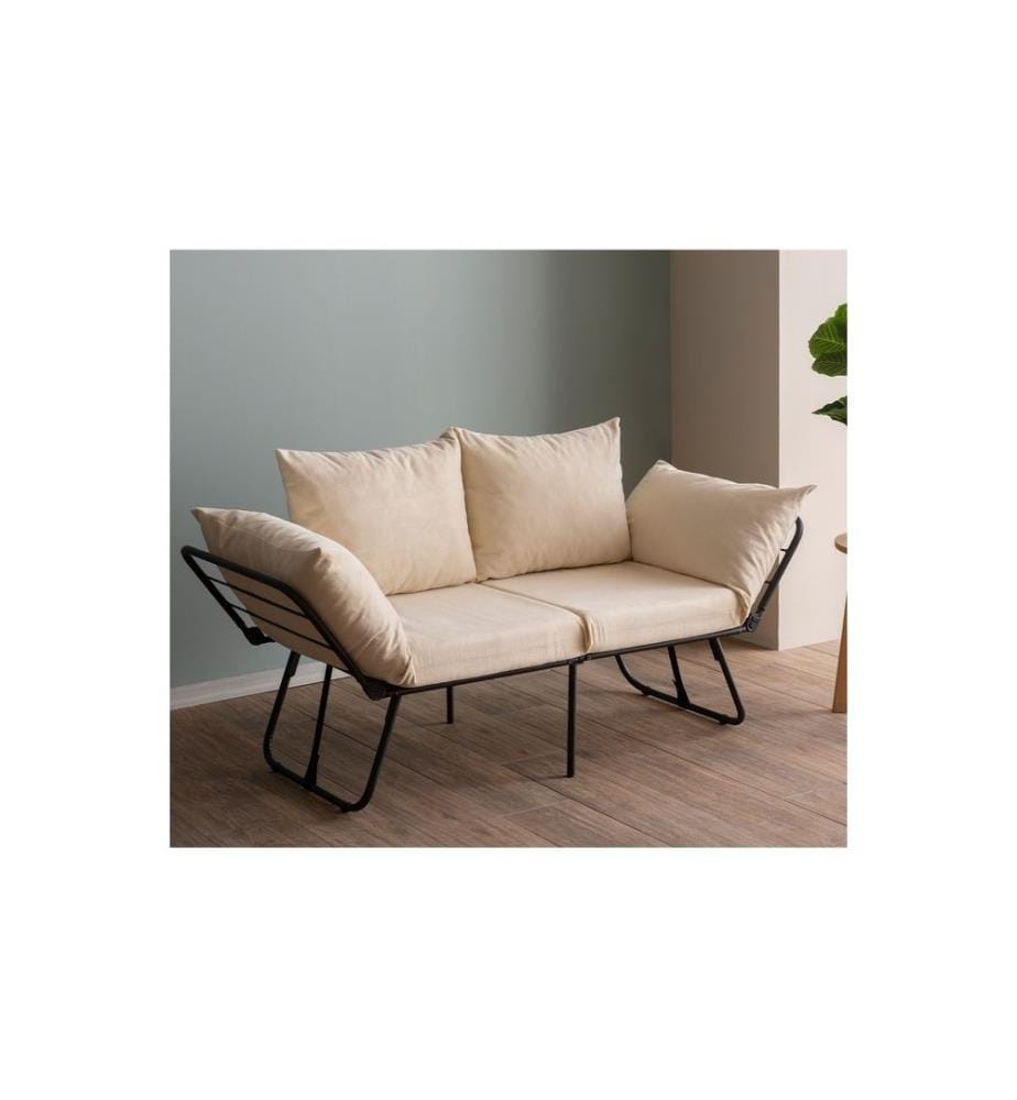 Divano letto a 2 posti Viper - Crema