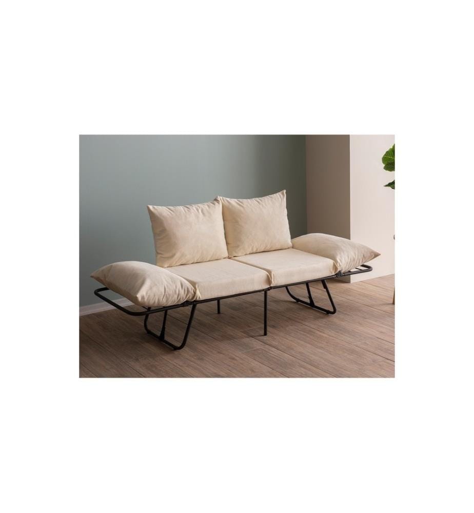 Divano letto a 2 posti Viper - Crema