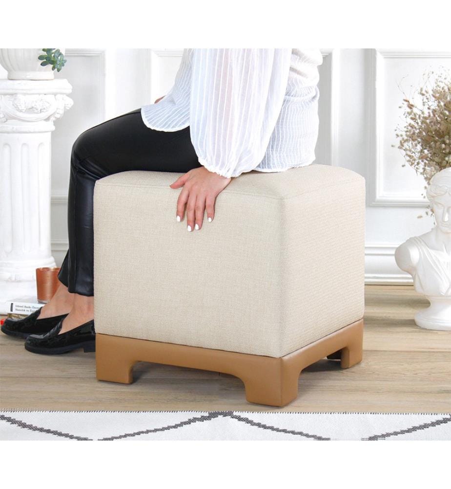 Pouf Lenover - Crema e beige