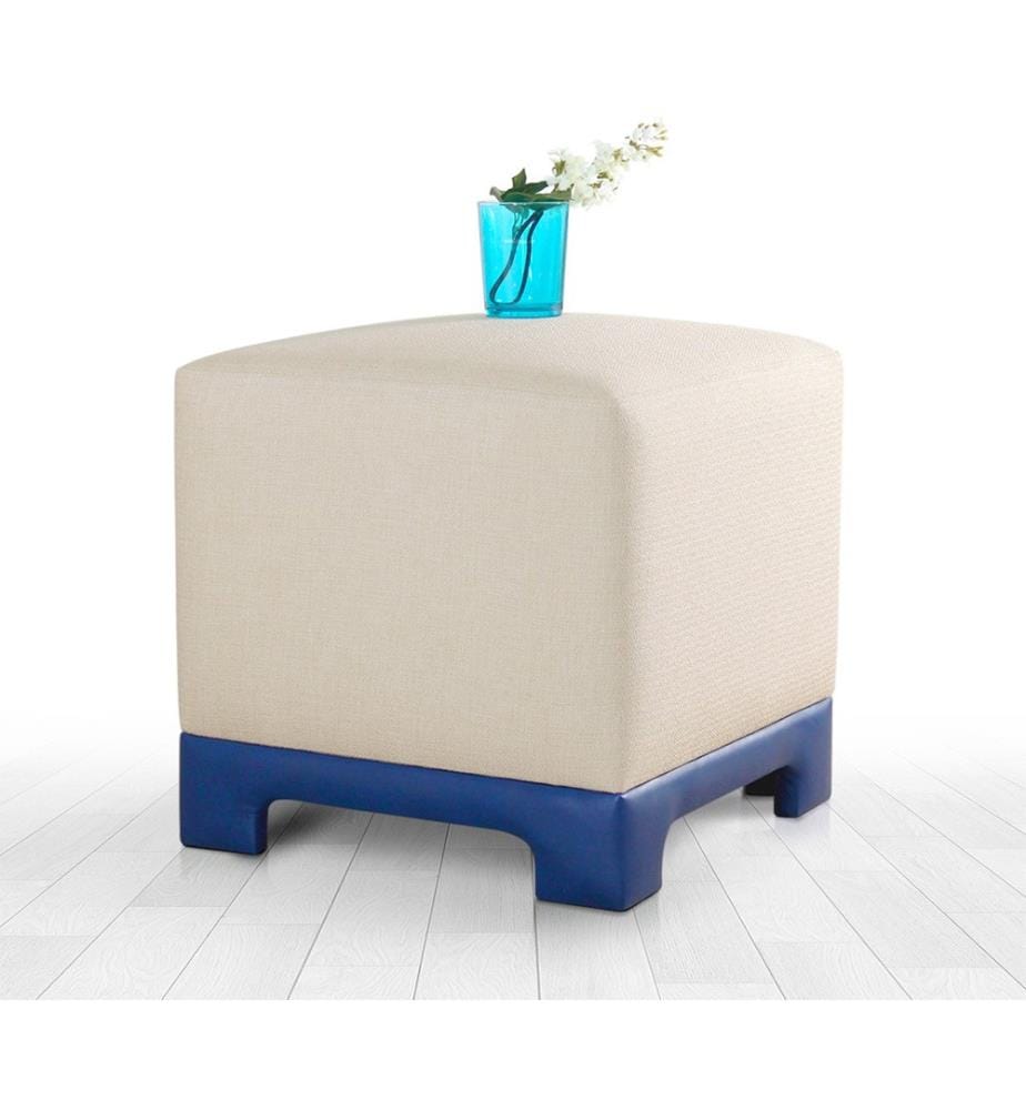 Pouf Lenover - Crema e blu