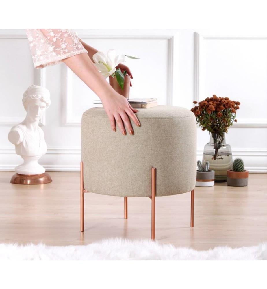 Pouf in rame - Caffè