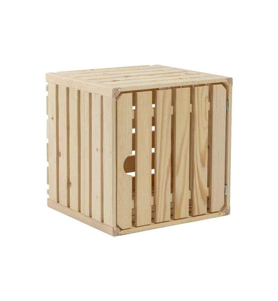 HOLZ ZOLLHAUS - Holzharasse A 35 x 35 cm, mit Tür schweizer Holz