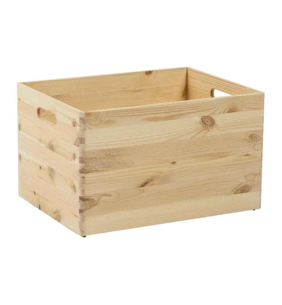 HOLZ ZOLLHAUS - Caisse de rangement Pin 30 x 23 x 40 cm, Brun