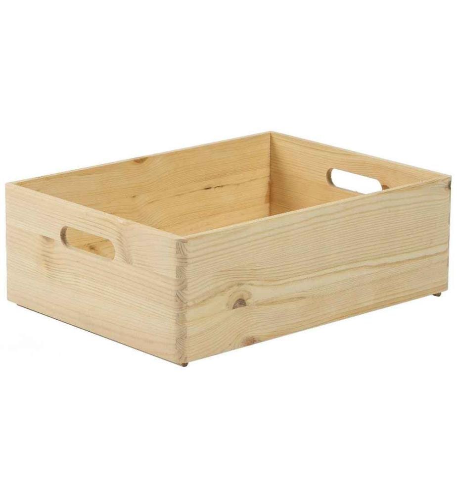 HOLZ ZOLLHAUS - Caisse de rangement Pin 30 x 14 x 40 cm, Brun
