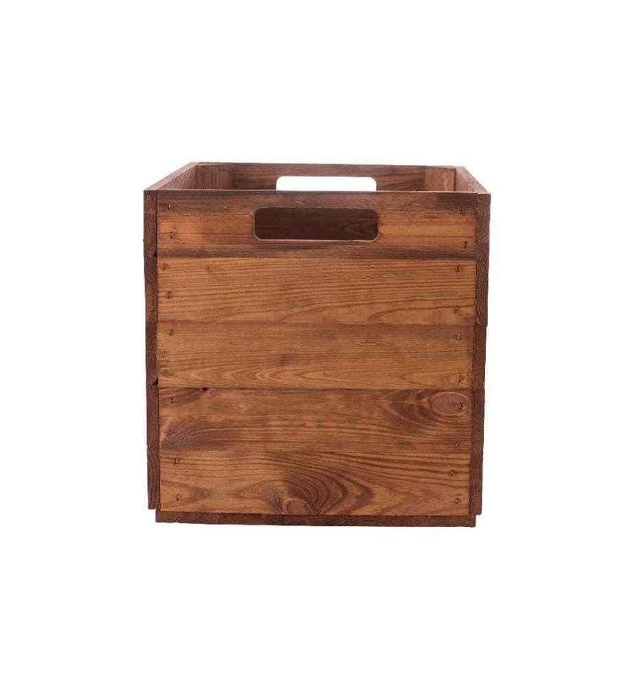 HOLZ ZOLLHAUS - Caisse de rangement Vintage 33 x 38 cm, Brun