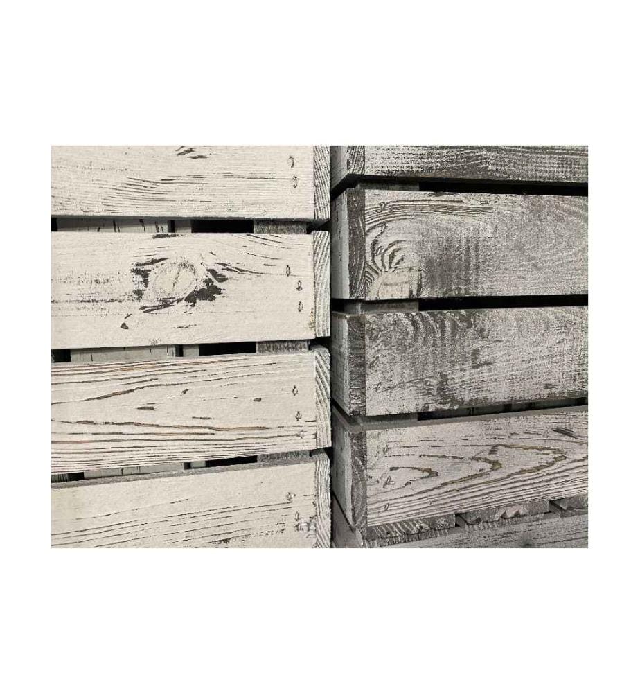 HOLZ ZOLLHAUS - Holzharasse Vintage Shabby Weiss 40 x 50 cm