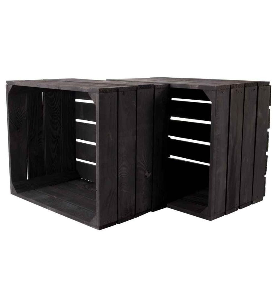 HOLZ ZOLLHAUS - Holzharasse Vintage Schwarz 40 x 50 cm