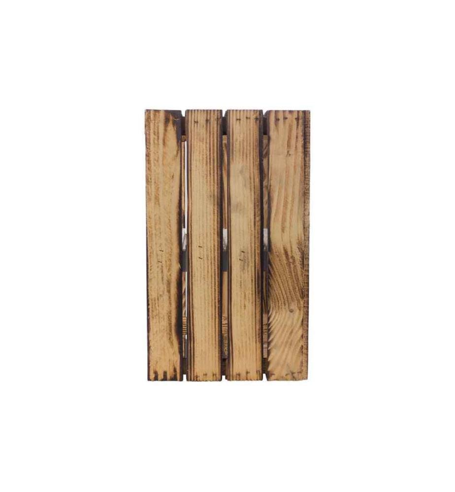 HOLZ ZOLLHAUS - Holzharasse mit Zwischenboden geflammt, Weiss