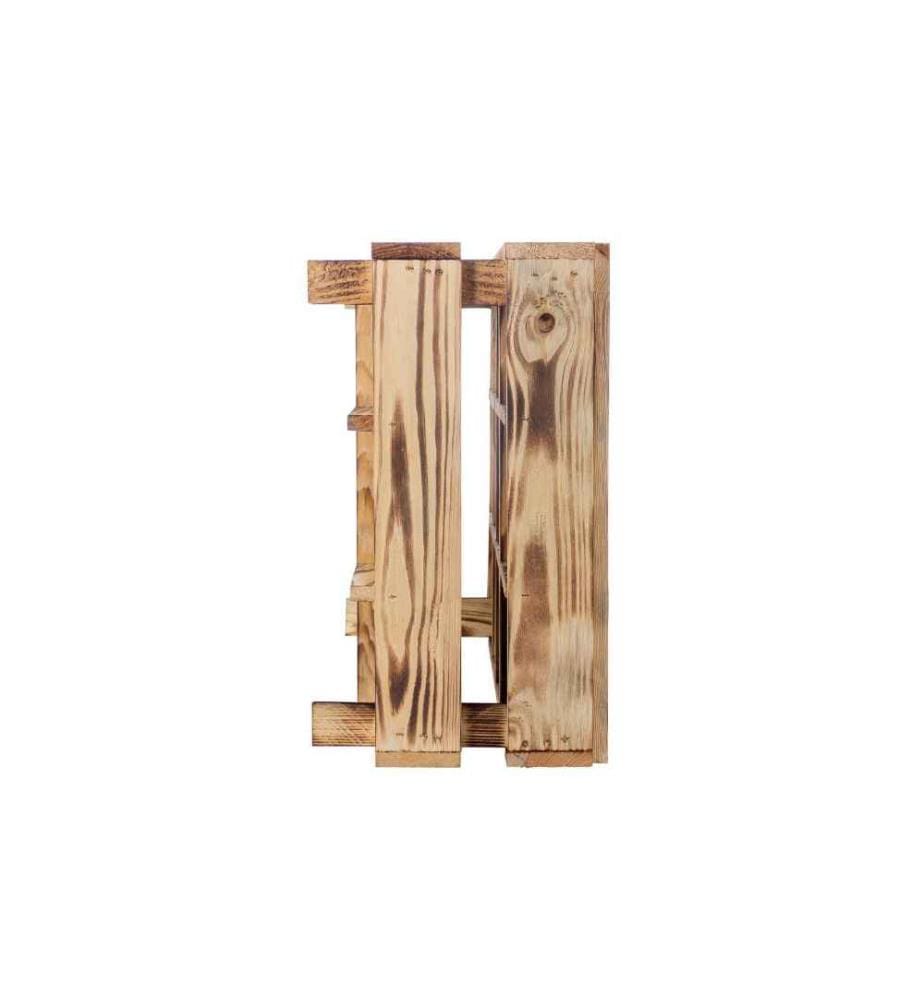 HOLZ ZOLLHAUS - Range-bouteilles Vintage pour 12 bouteilles, pin flambé