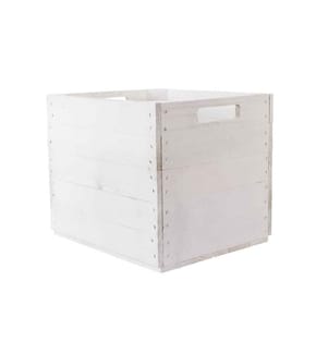 HOLZ ZOLLHAUS - Caisse de rangement Vintage 33 x 38 cm, Blanc