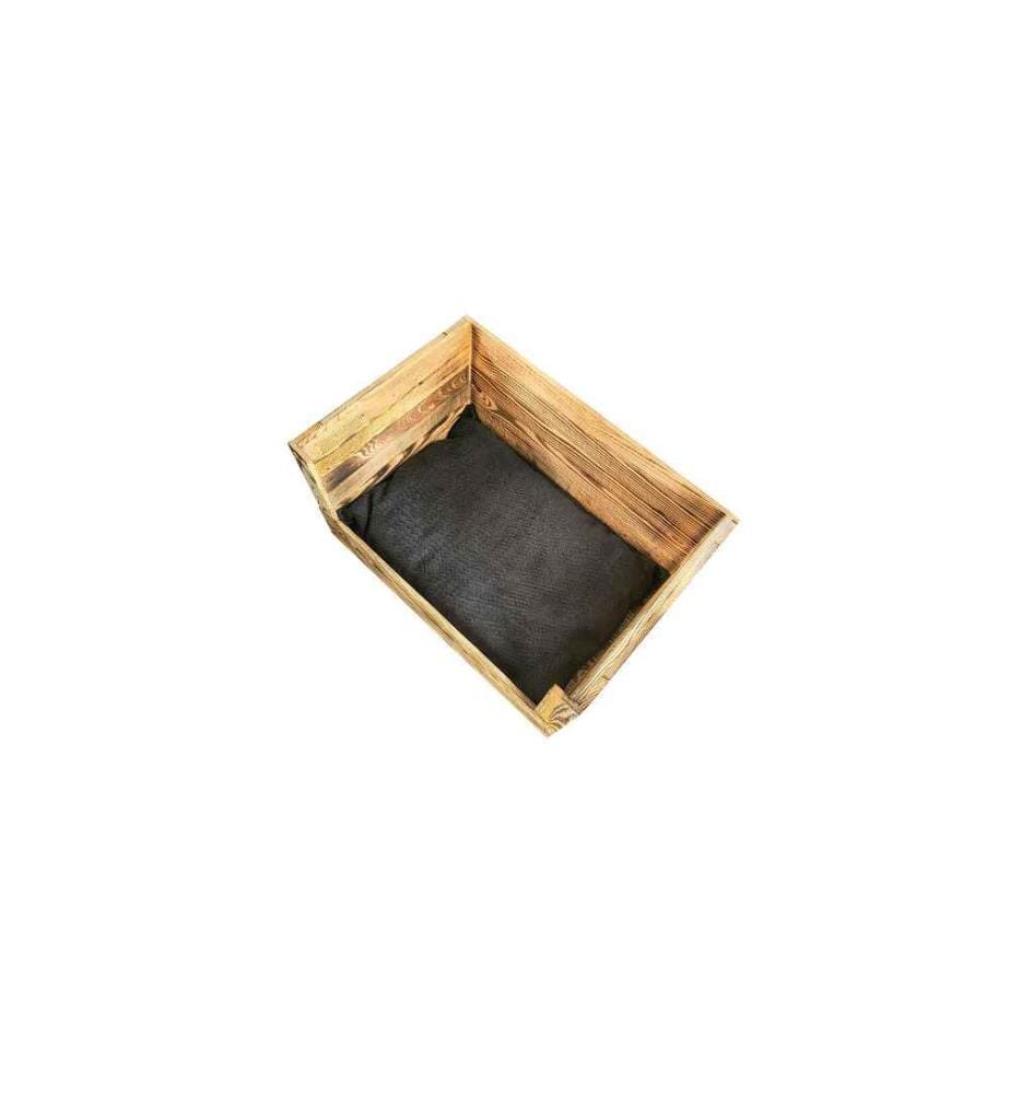 HOLZ ZOLLHAUS - Katzenbett Vintage geflammt, 59 x 40 x 33 cm