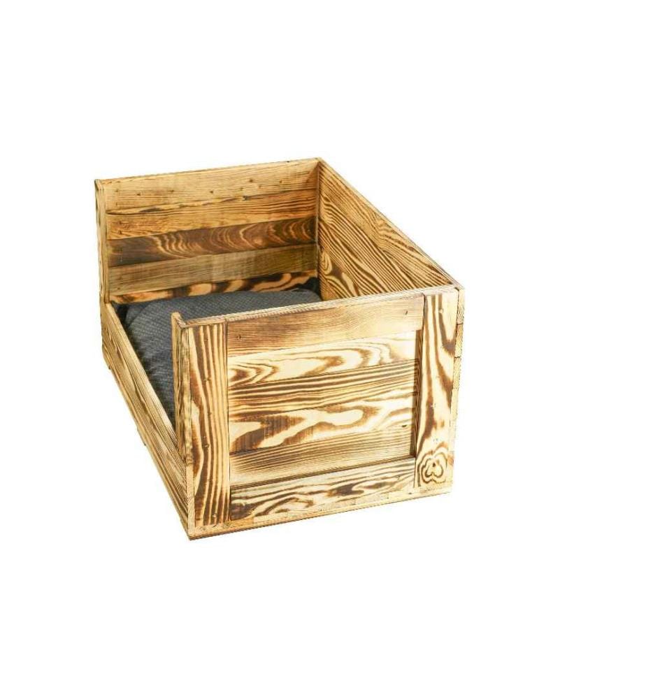 HOLZ ZOLLHAUS - Katzenbett Vintage geflammt, 59 x 40 x 33 cm
