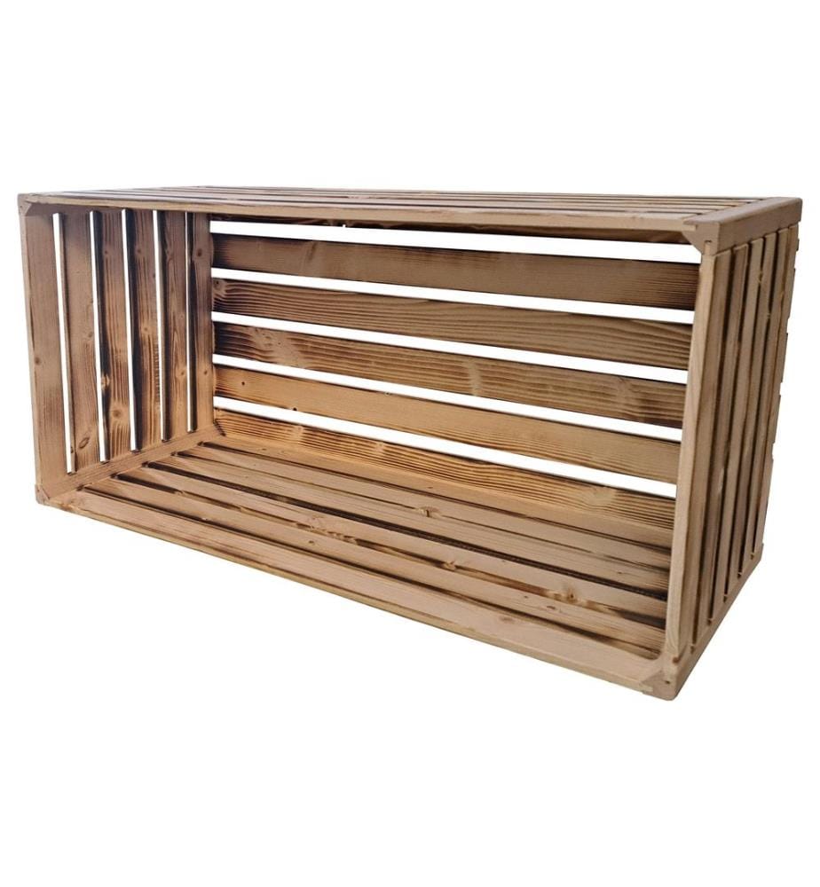 HOLZ ZOLLHAUS - Holzharasse geflammt, 35 x 70 x 32 cm