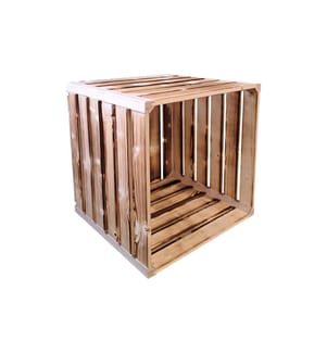 HOLZ ZOLLHAUS - Caisse au bois flammé, 35 x 35 x 32 cm