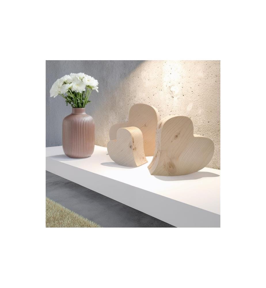 HOLZ ZOLLHAUS - Objet à exposer Coeur en bois massif petit