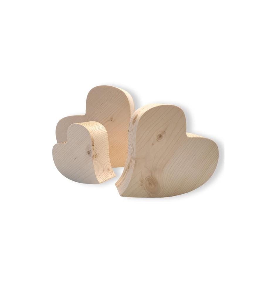 HOLZ ZOLLHAUS - Objet à exposer Coeur en bois massif petit