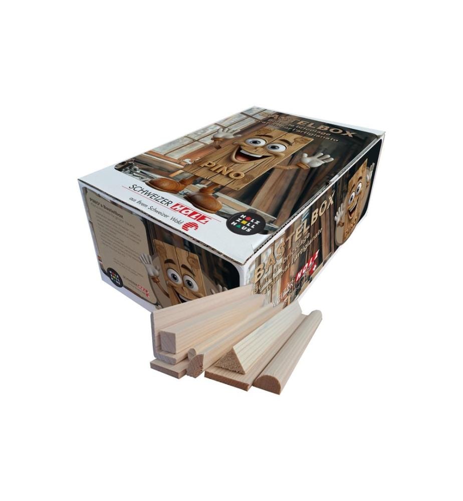 HOLZ ZOLLHAUS - Bastelbox PINO, 70 Holzteile