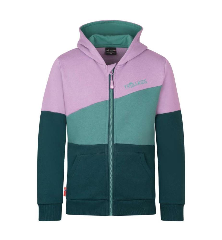 Sweatjacke mit Kapuze - hellviolett/staubgrau/midnight petrol