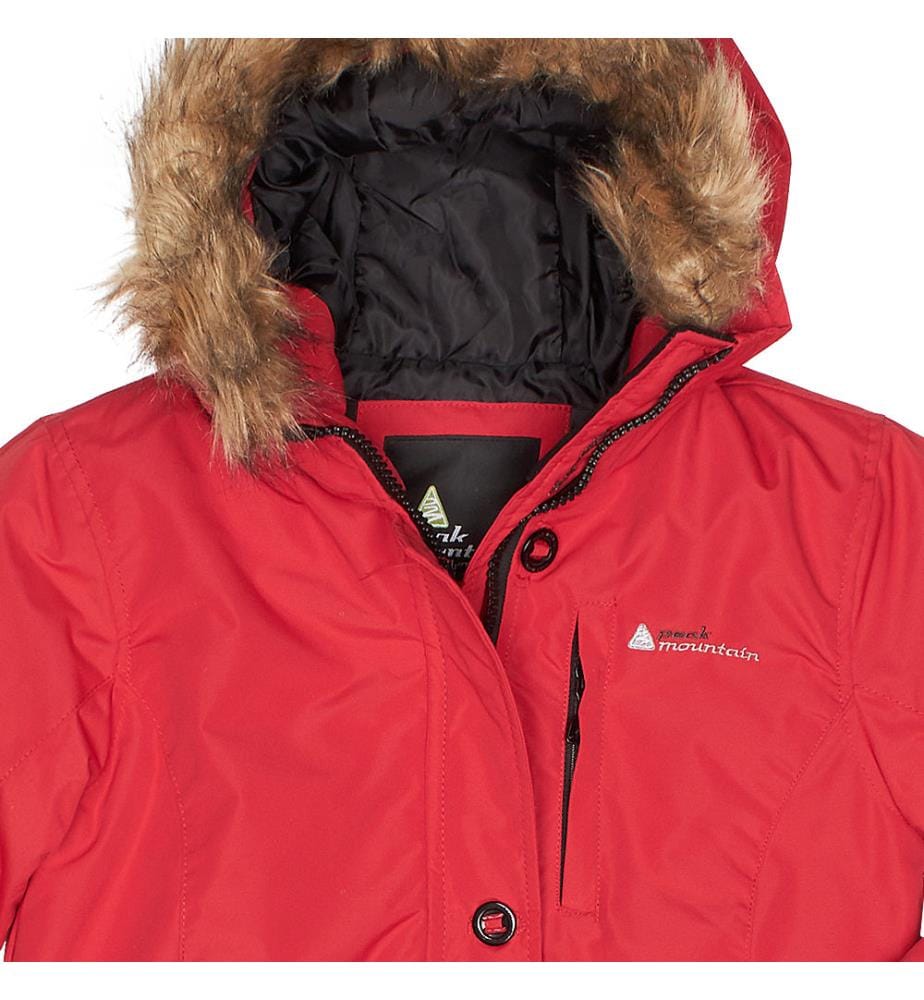 Parka Mädchen 10 bis 16 Jahre - Rot