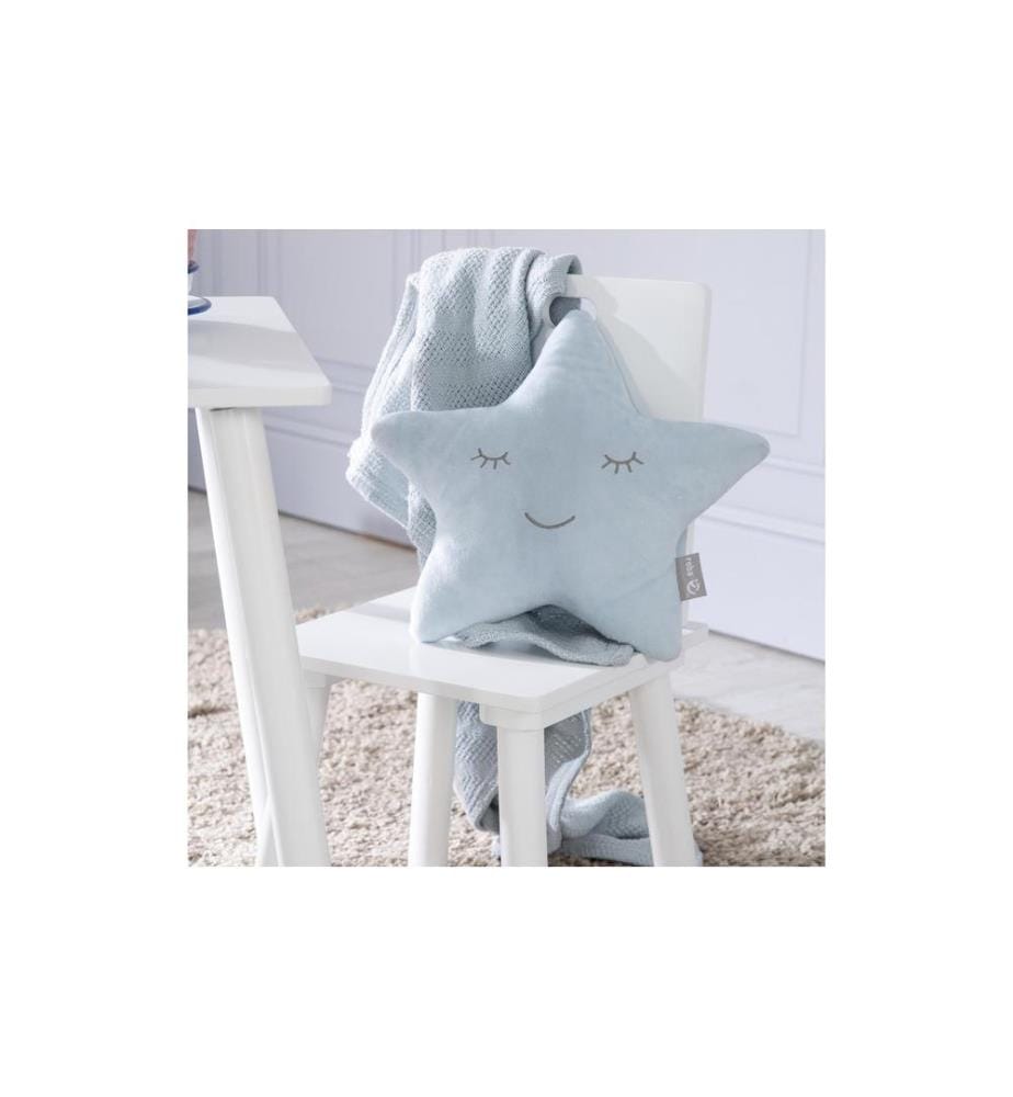 ROBA - Coussin Étoile Bleu clair