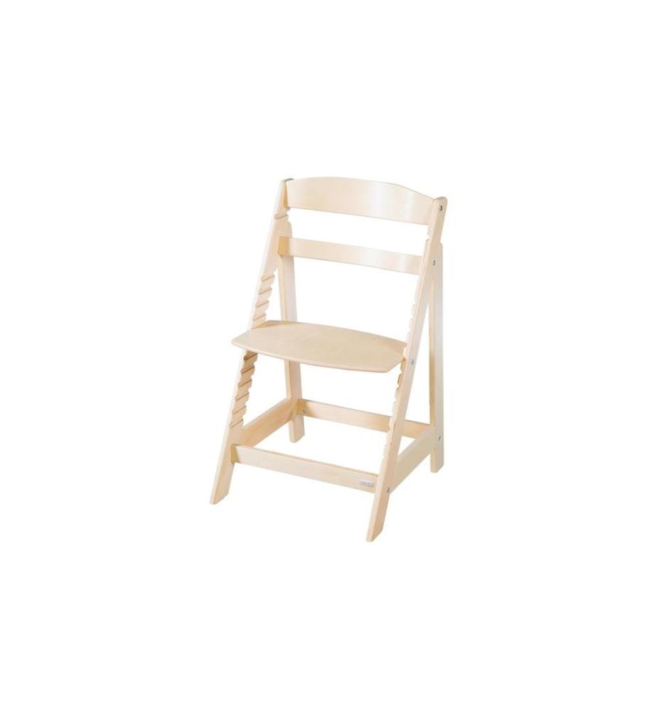 ROBA - Chaise haute en escalier Born up Set 2-in-1 Nature, Greyish piqué