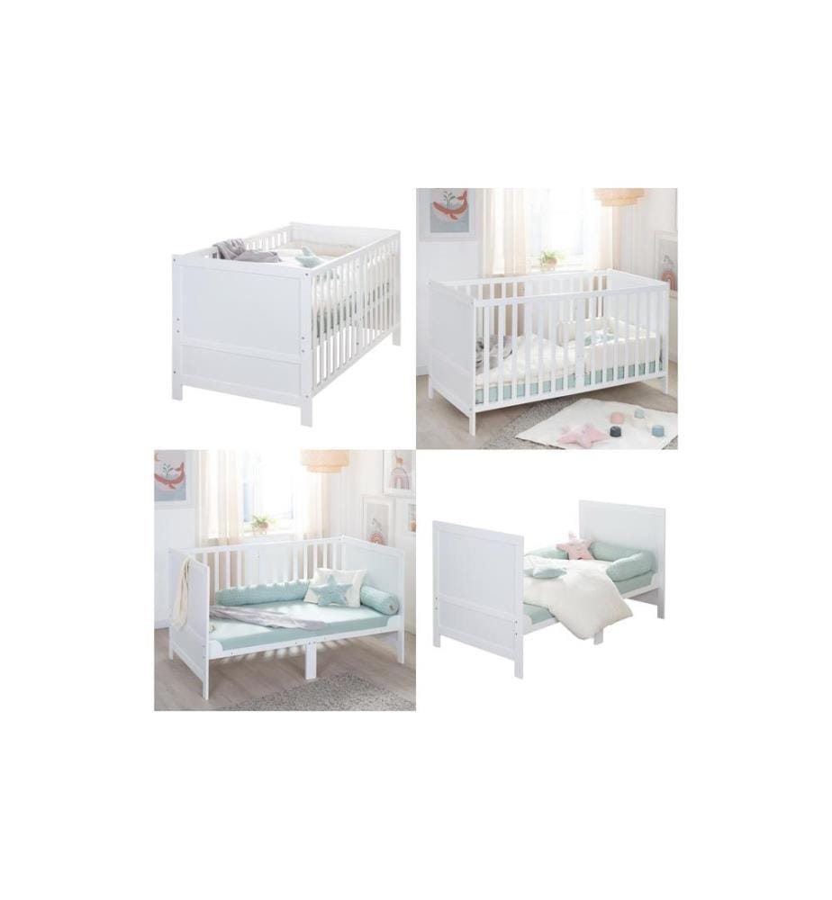 ROBA - Lit de bébé Combiné Easy Sleep Blanc, 70 x 140 cm