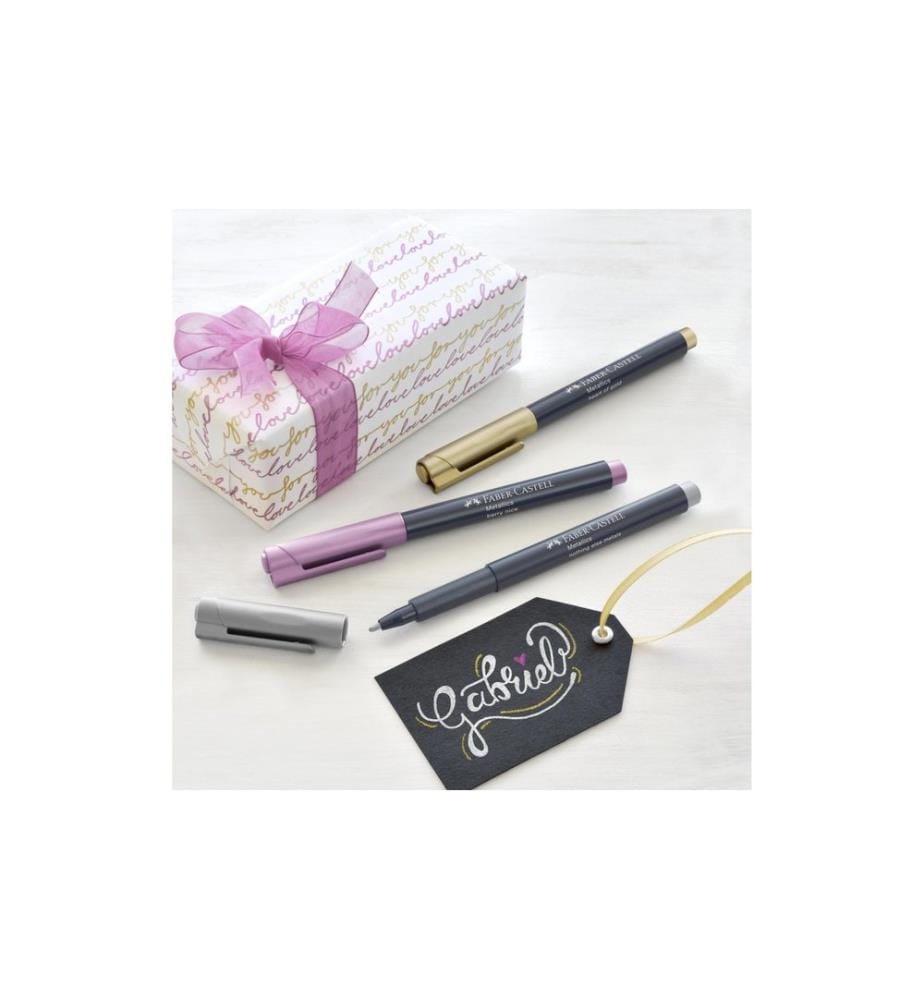 Faber-Castell Crayon feutre Métalliques 6 pièces
