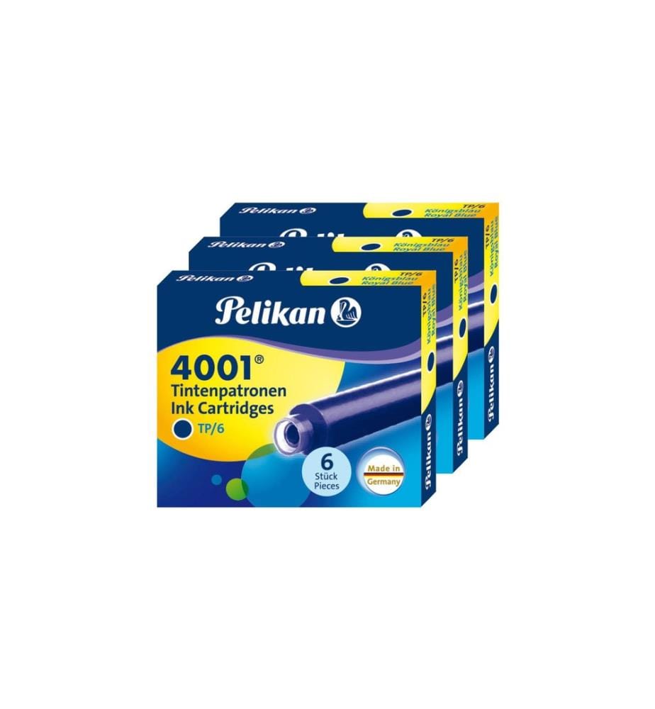 PELIKAN - Tintenpatrone TP/6/3B Königsblau, 3 Pack