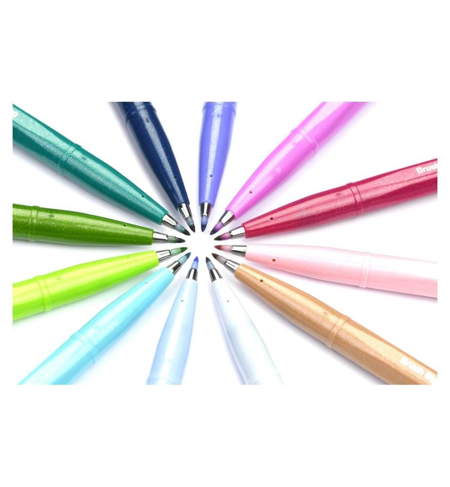 PENTEL - Crayon feutre Signe de la brosse 1 pièce, noir