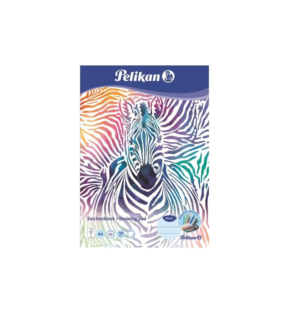 PELIKAN - Zeichenblock A4 à 2 Motive 20 Blatt. 1 Stück