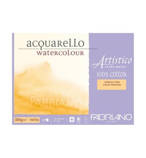 FABRIANO - Aquarellblock Artistico Extra White 23 x 30.5 cm