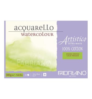 FABRIANO - Aquarellblock Artistico Extra White 12.5 x 18 cm, Rau