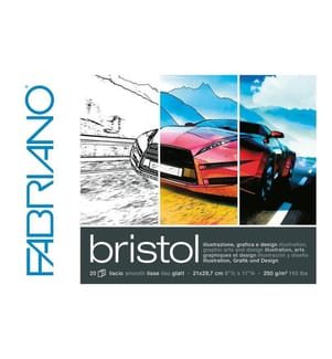 FABRIANO - Malblock Bristol A4, 20 Blatt